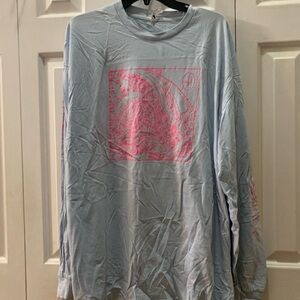 “Smart Blanks” Men’s Blue & Pink Long Sleeve T-Shirt. Size: 2XL